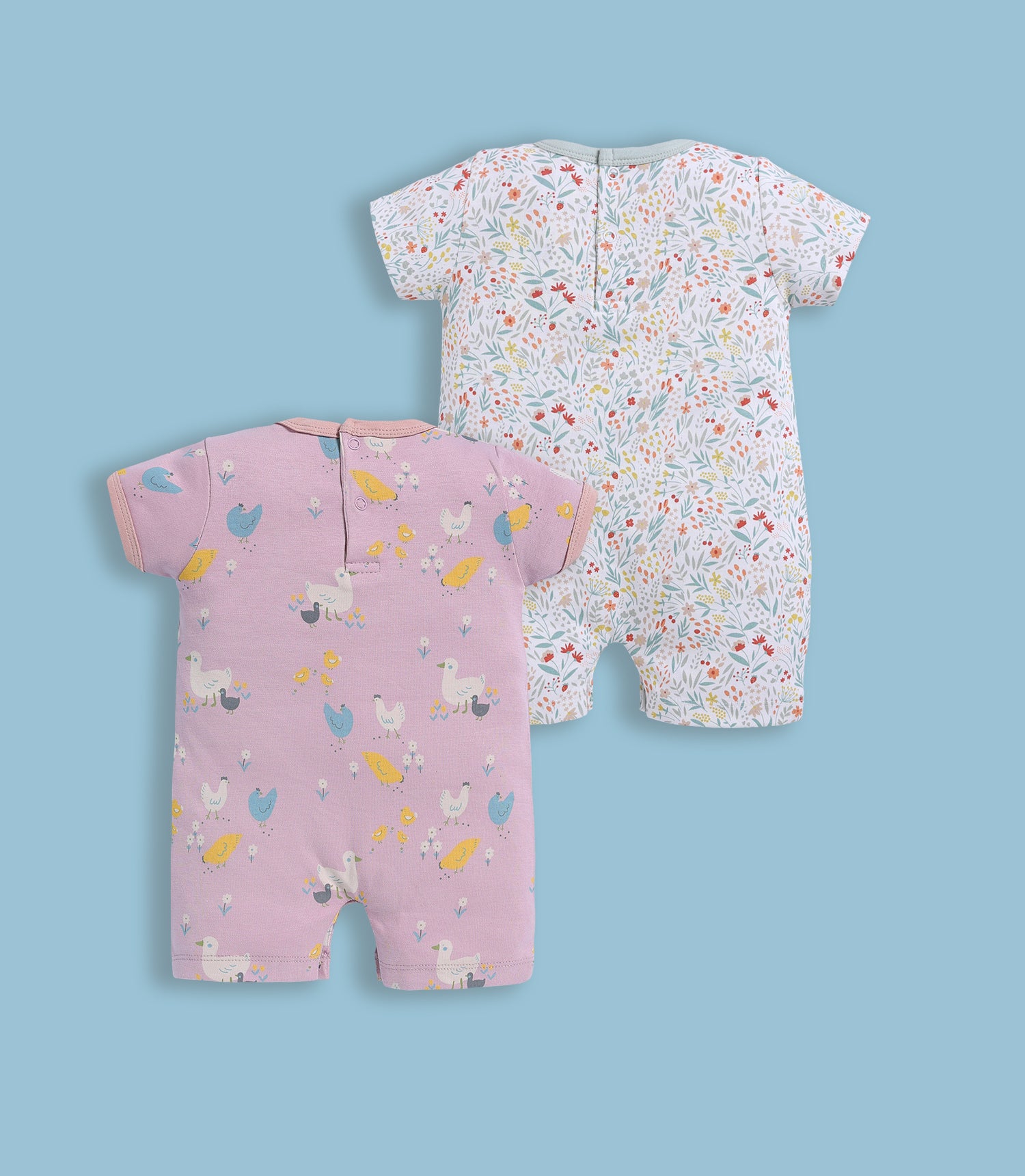 Half Sleeve Romper for Girls - Mint & Stone
