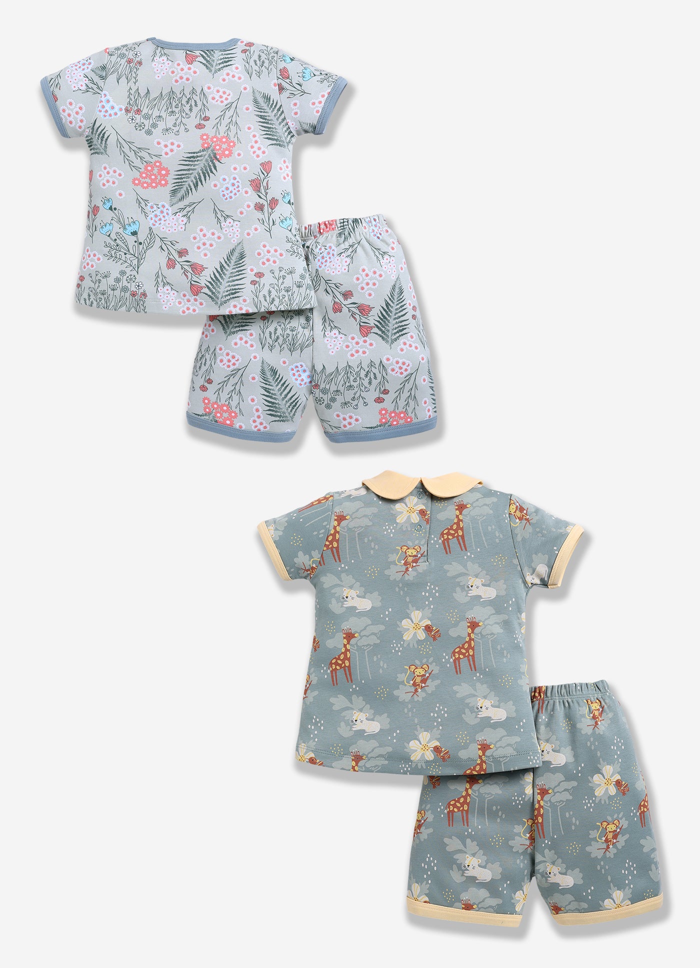 Half-Sleeve Top & Bottom For Girls - Sage & Olive