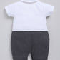 Cute Fromal Baby Boy Half Sleeves Romper-NAVY