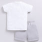 Baby Boy Bunny Half T-Shirt and Polka Dot Shorts Set-Pista Green