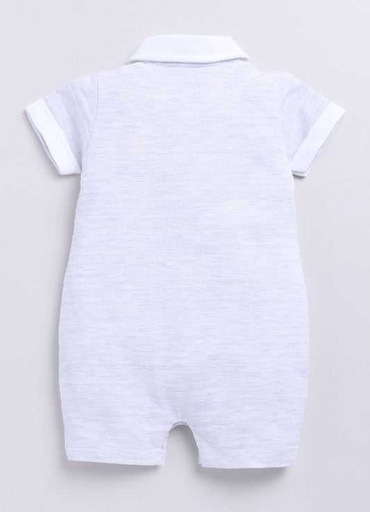 Baby Boy Summer Bear Balloon Romper - Melange