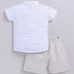 Baby Boy Checked T Shirt & Short-BEIGE