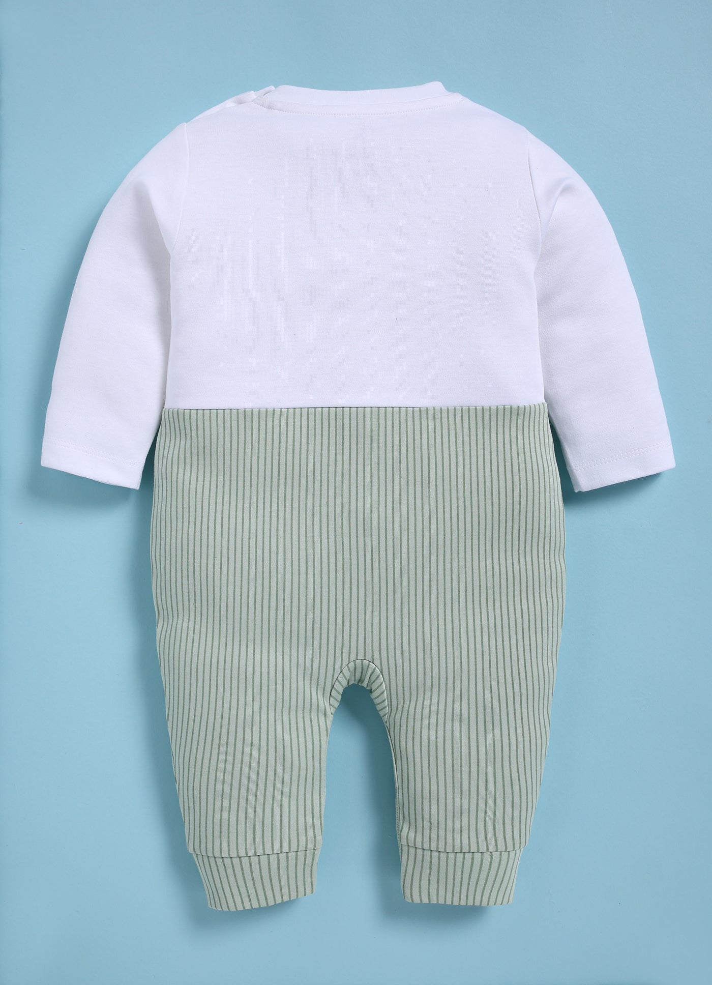 Full Sleeve Romper for Boys – Mint Green Shark