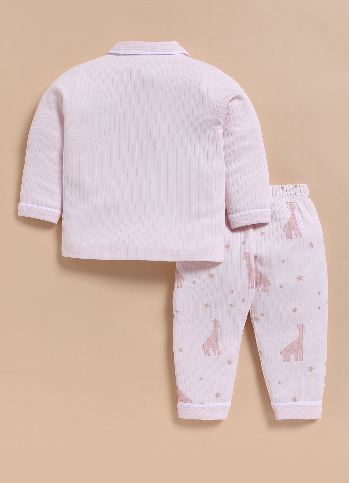Full-Sleeve Nightsuits for Girls - Pink Welcome Little One