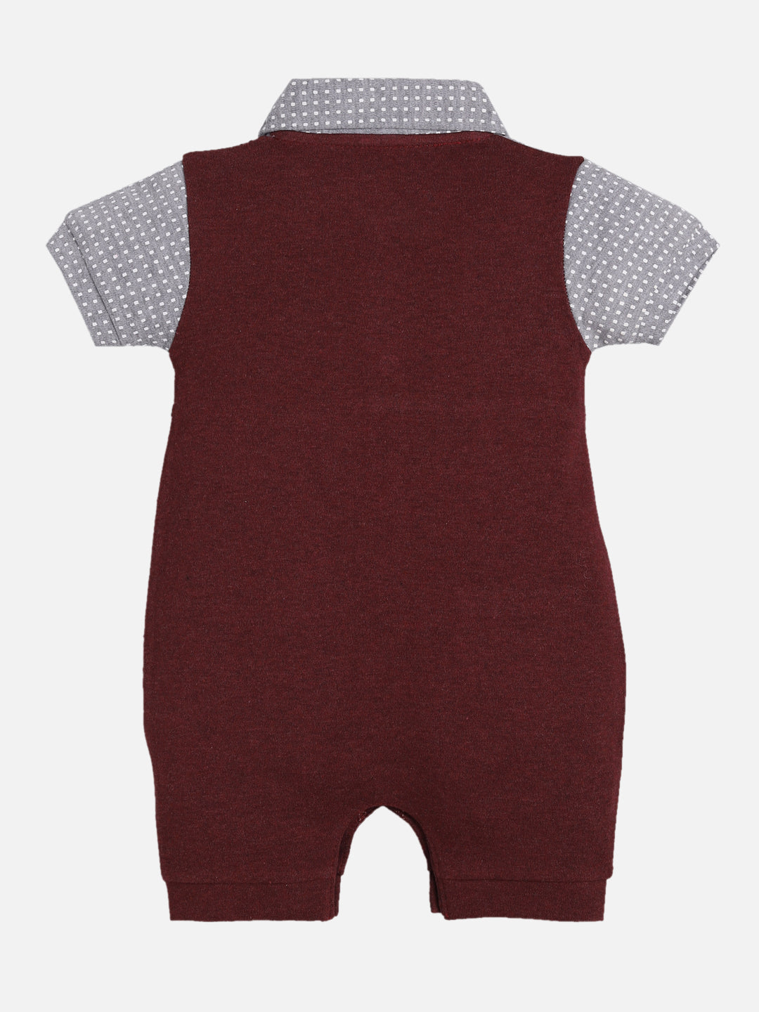Half Sleeves Round neck Romper for Baby Boys 100% Pure Cotton-MAROON