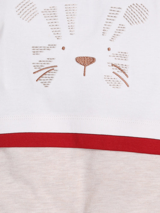Casual wear romper for baby boy-BEIGE