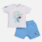 Animal printed T-Shirt Shorts set for Baby Boy-ROYAL