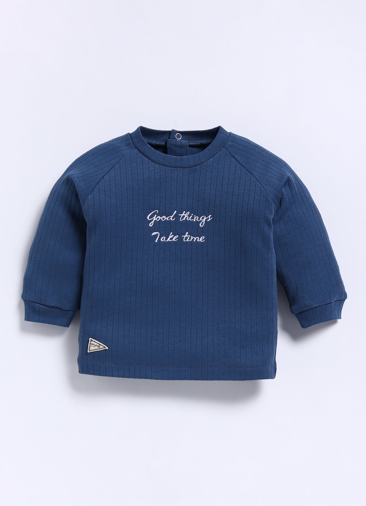 Full-Sleeve Top & Bottom Set for Boys – Navy Blue Good Things
