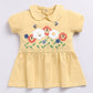 Baby Girl Peter Pan Collar Dress with Flowers & Bees-BEIGE