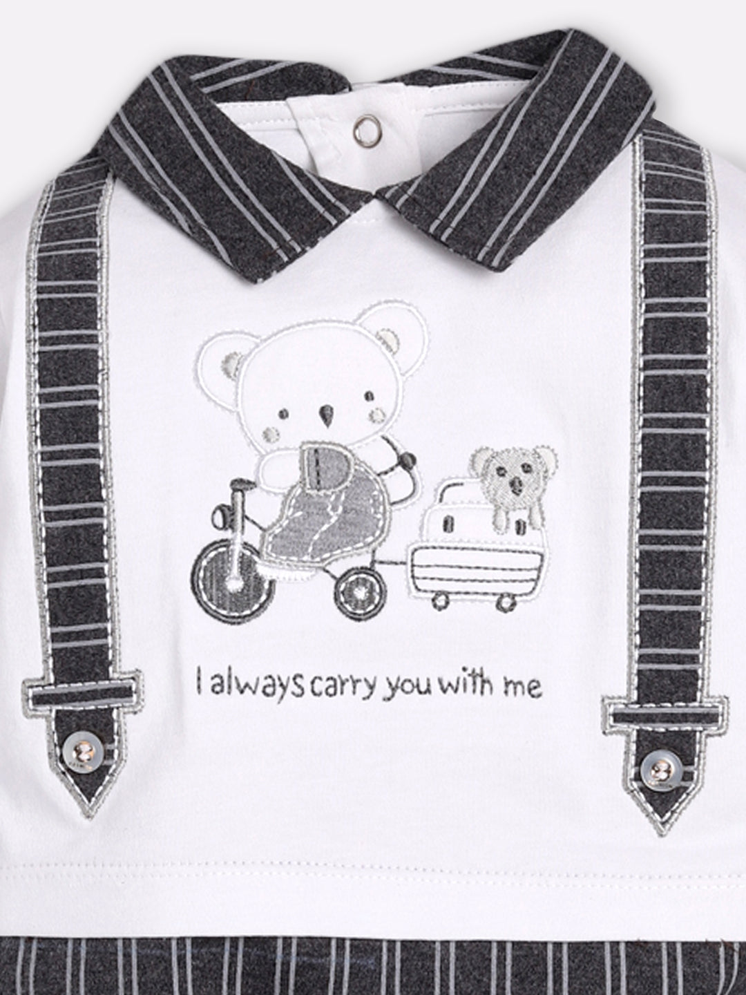 BABY GO 100% Pure Cotton Full Sleeves Rompers/Bodysuit/Sleepsuit for Baby Boys