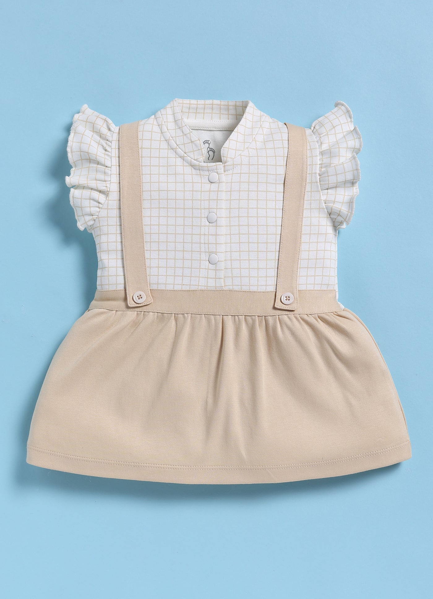 Frock – Dark Beige Grid Suspender