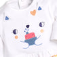 BABY GO 100% Pure Cotton Full Sleeves Rompers/Bodysuit/Sleepsuit for Baby Girl-WHITE