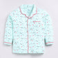Cherry Printed Baby Girl Night Suit-LIGHT GREEN