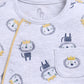 Hedgehog Happiness Baby Boy Summer Romper, Soft Cotton & Cute Print-GREY