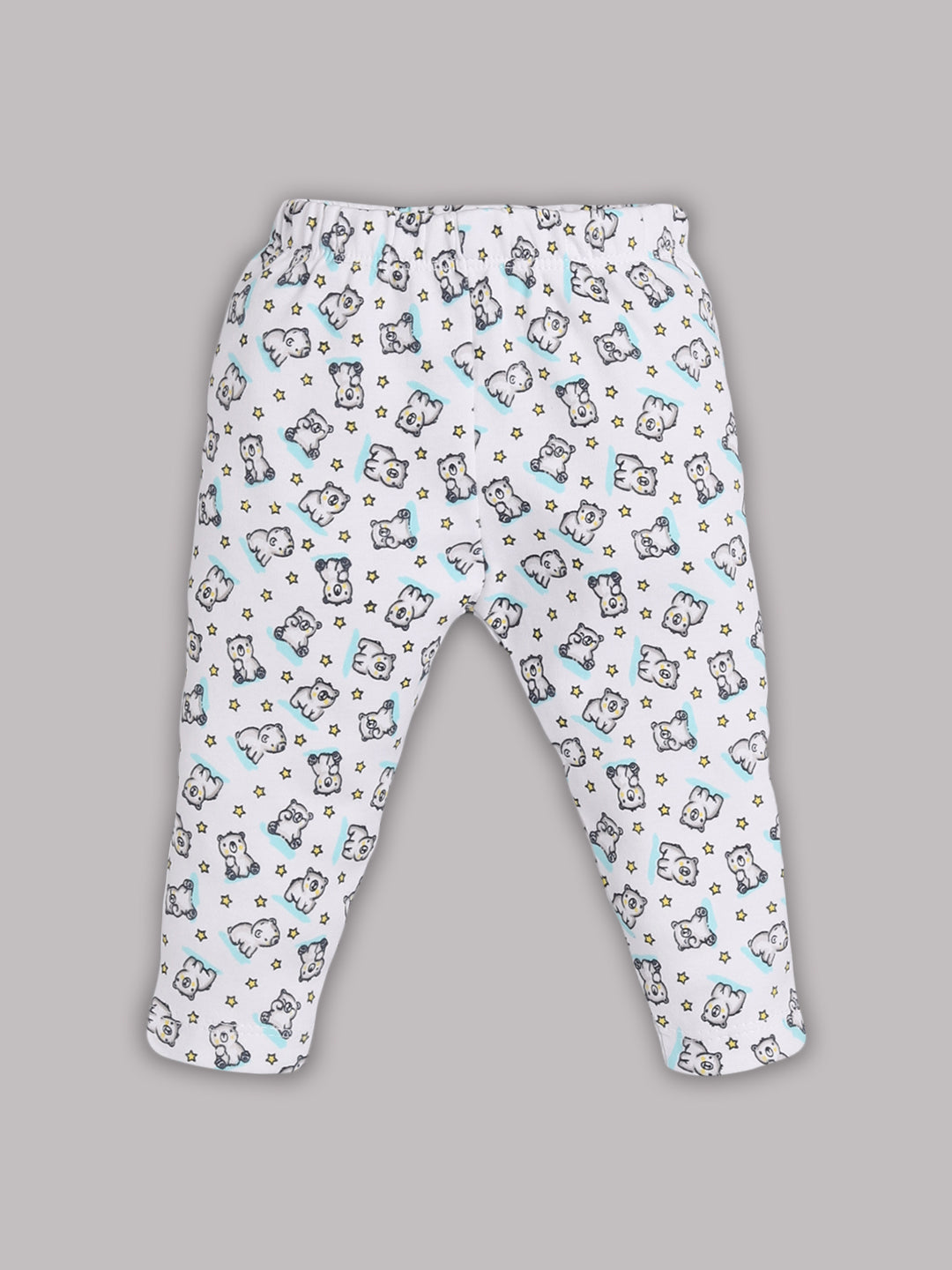 Baby full sleeve Cotton Dress/T-shirts pant set clothes for baby GIRL-WHITE MELLANGE