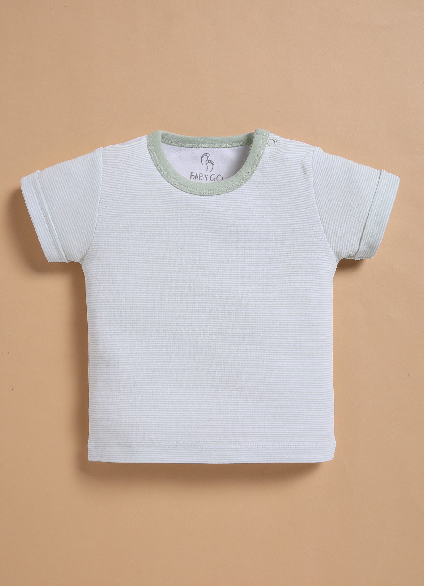 Half Sleeve Dungaree for Boys – Mint Green Nature Print