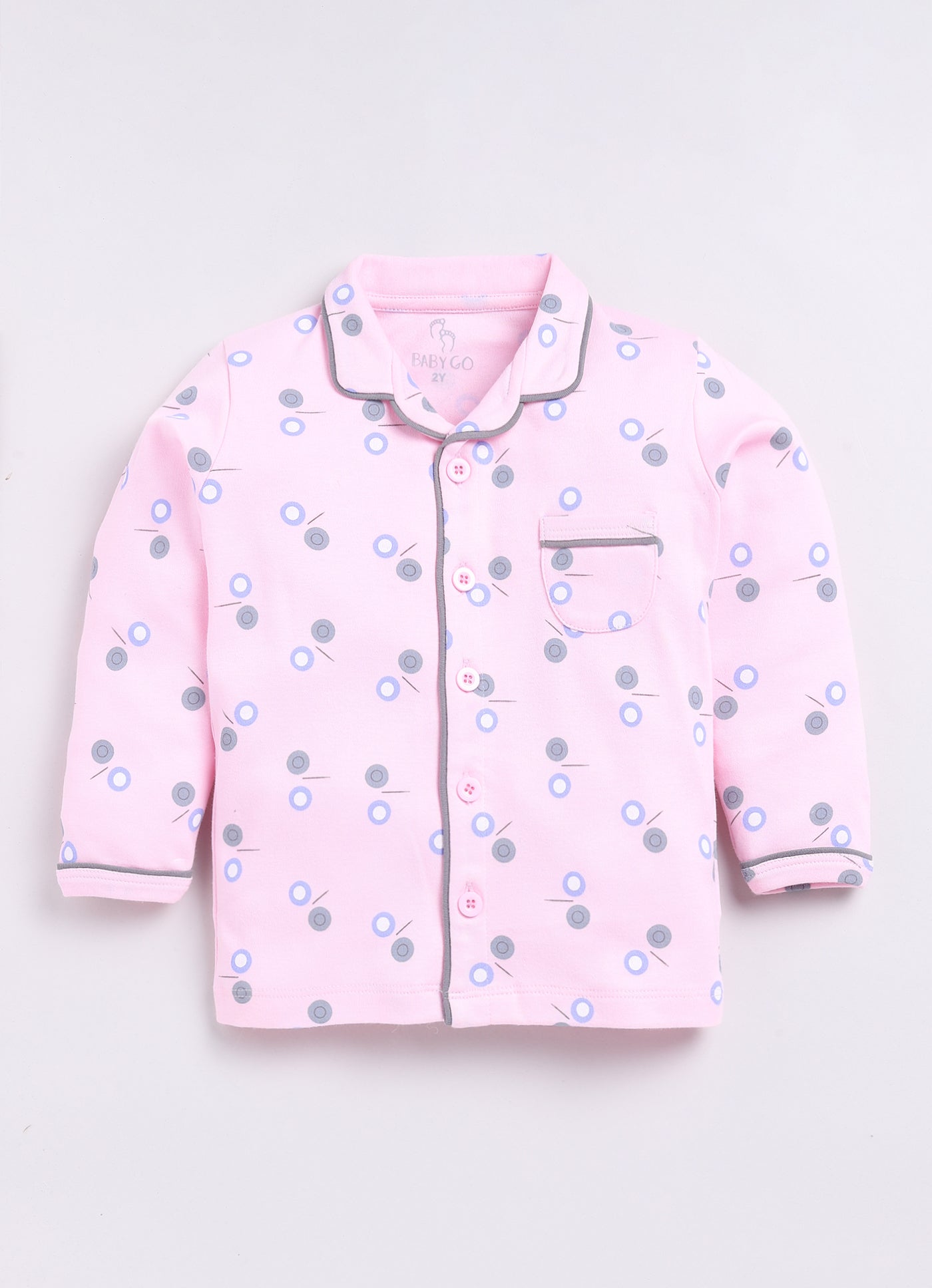 Cute & Comfy Baby Girl Night Suit-PINK