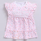 Baby Girl Floral Print Ruffle Sleeve Dress & Panty Set-PINK