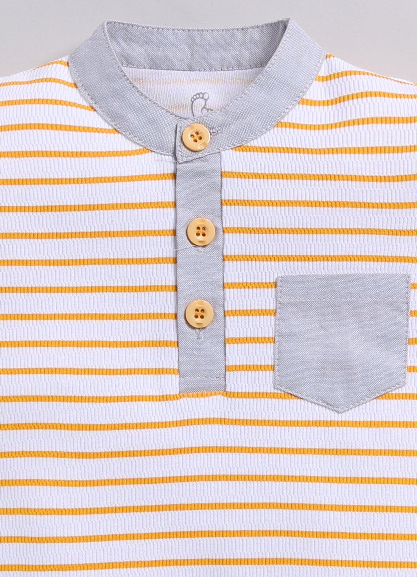 Baby Boy Striped Summer Romper - Yellow