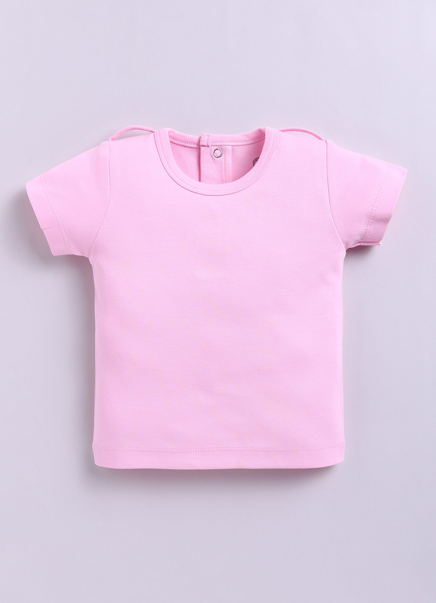 Half Sleeve Dungaree for Girls - Pink