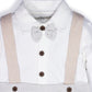 Romper with a bow for Baby Boy-GREY