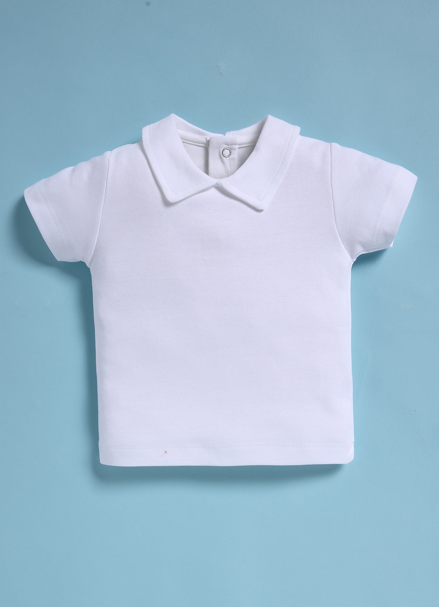 Half Sleeve Dungaree for Boys – White Melange Well Done!