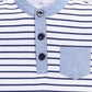 Baby Boy Striped Summer Romper - Navy