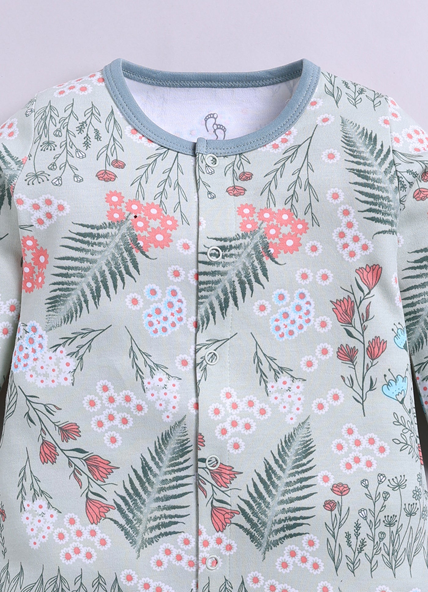 Full Sleeve Romper for Girls - Sage