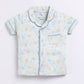 Playful Printed Half Sleeves Baby Boy Night Suit-OLIVE