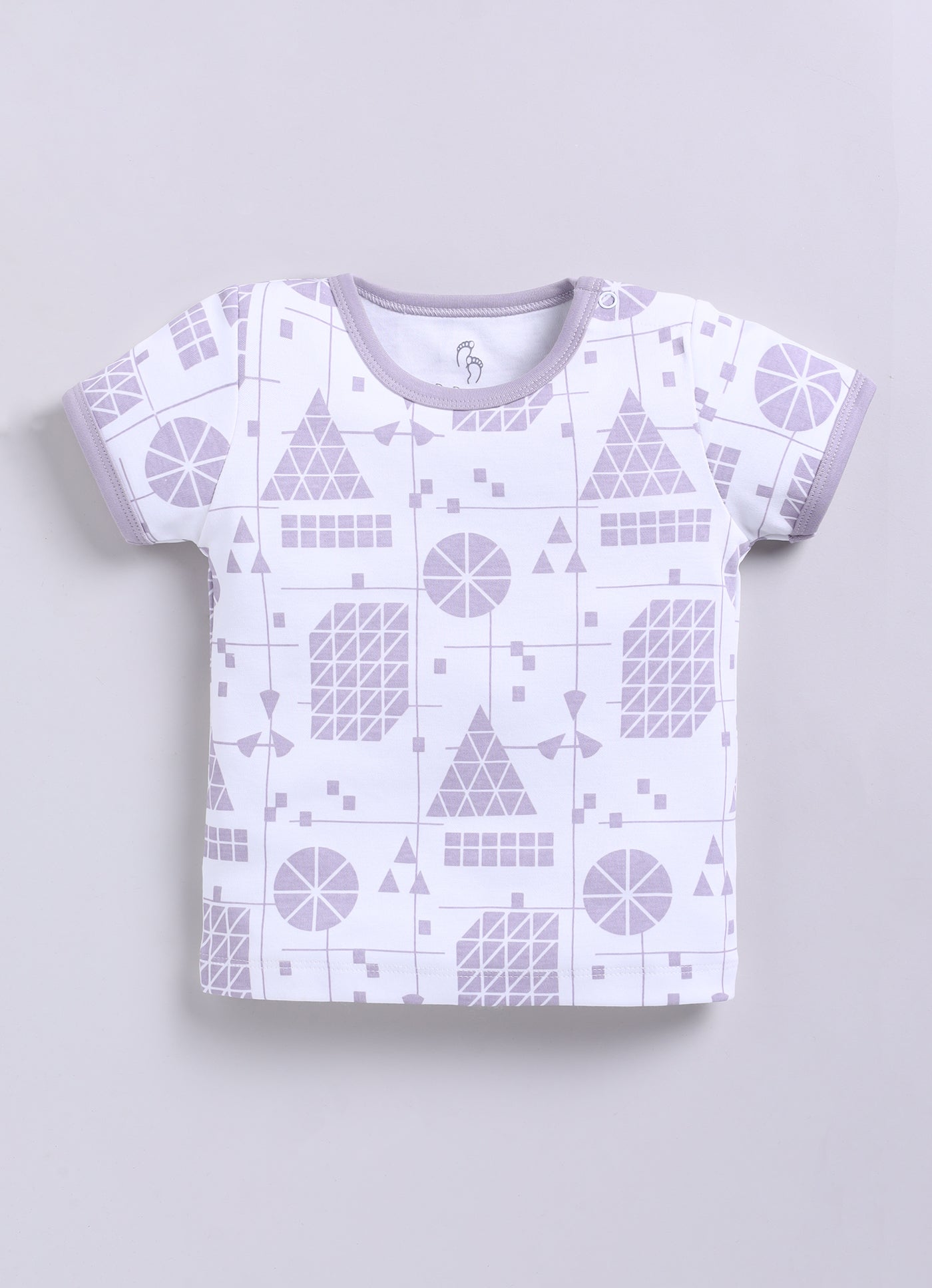 Half Sleeve Top & Bottom for Boys - Off-White