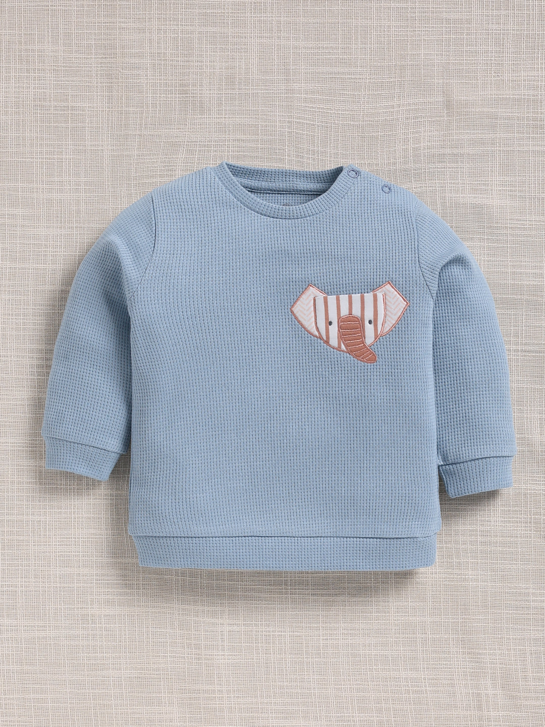 Top & Bottom for Boys - Baby Blue Safari Elephant