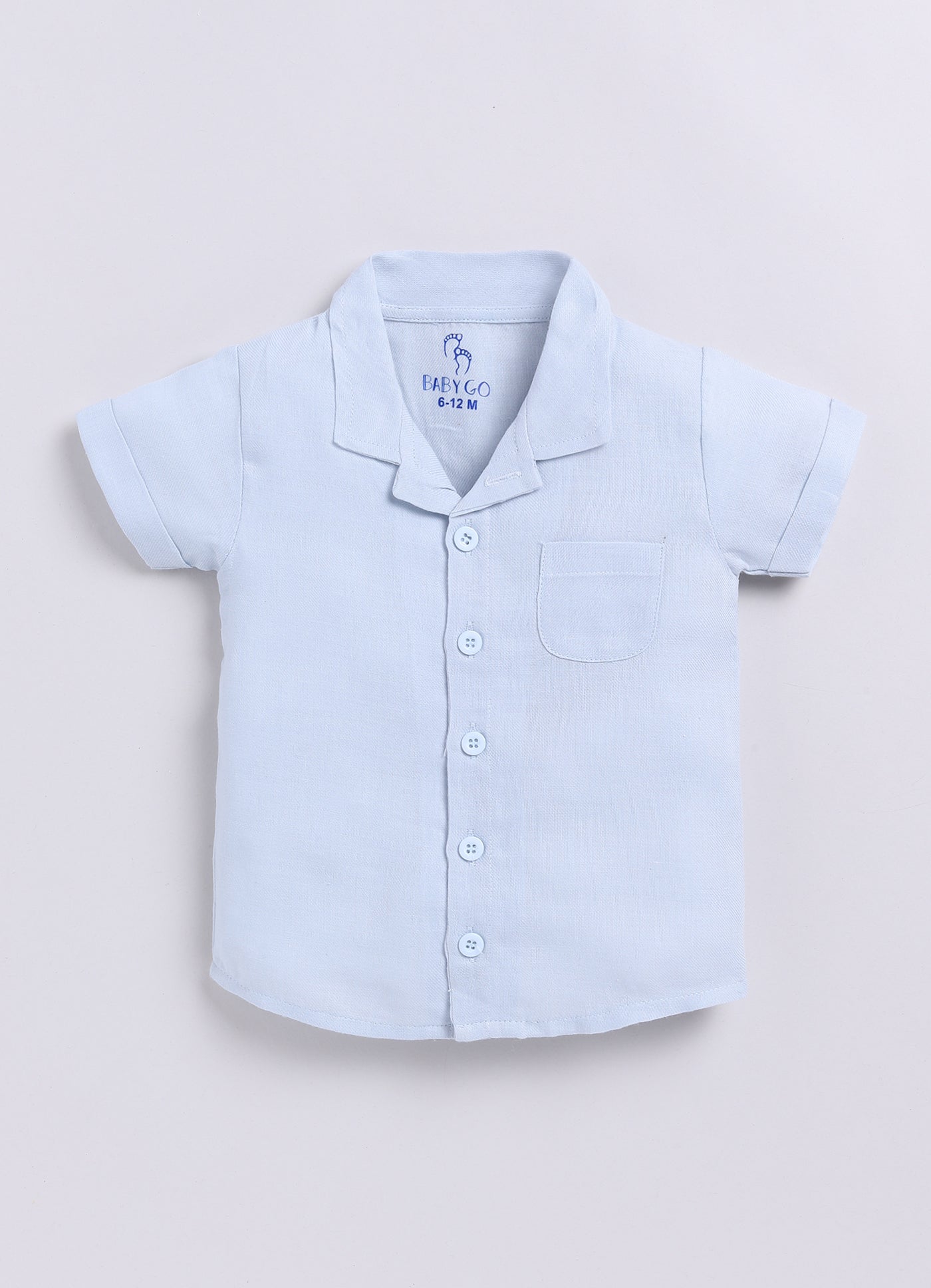 Baby Boy Solid Color T Shirt & Short-SKY