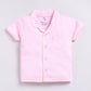 Stripped Baby Girl Half Sleeves Night Suit-PINK