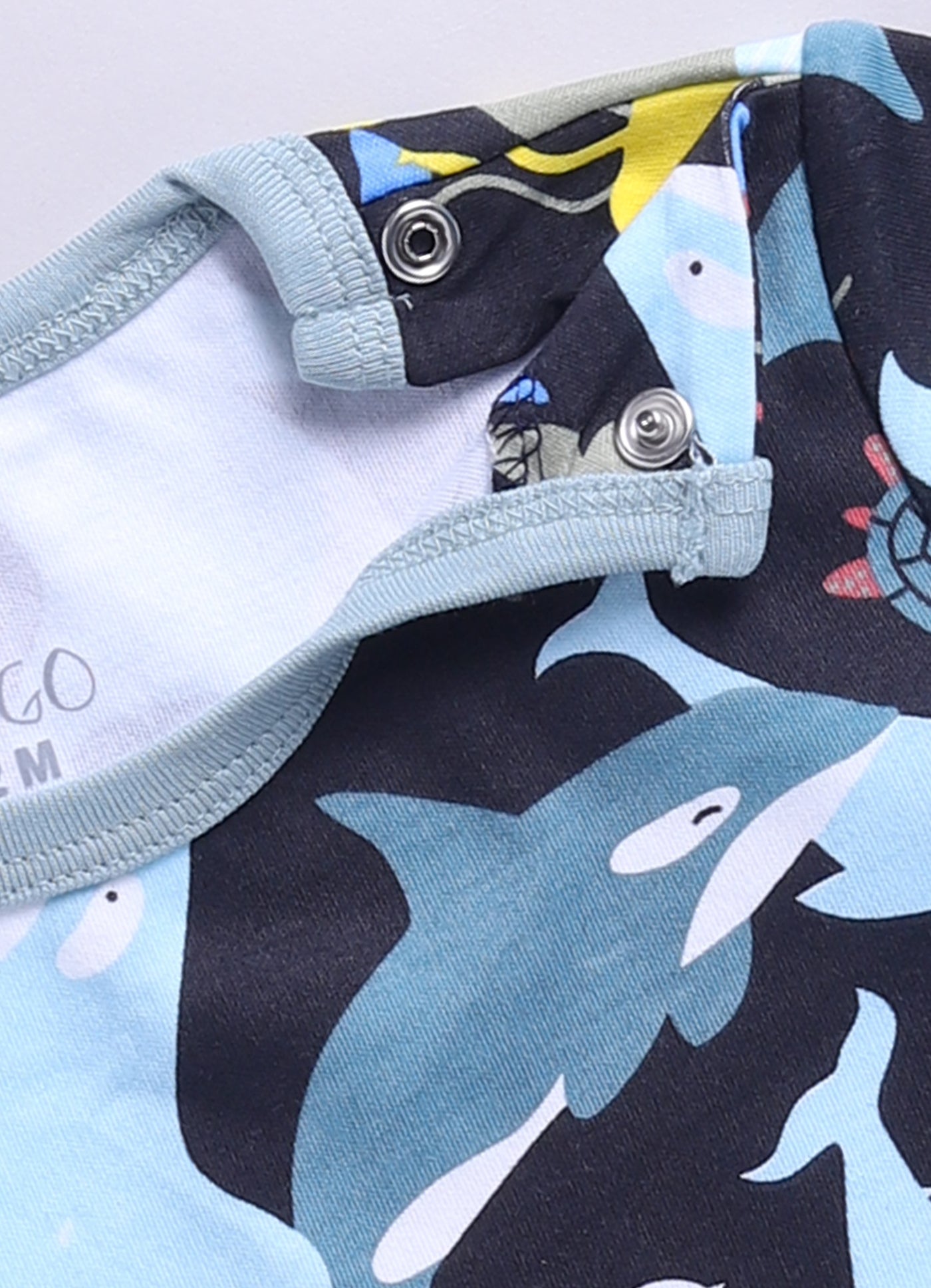 Half Sleeve Top & Bottom for Boys - Light Green & Navy