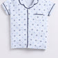 Printed Half Sleeves Baby Boy Night Suit-BLUE