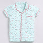 Cherry Prined & Comfy Half Sleeve Girl Night Suit-PINK