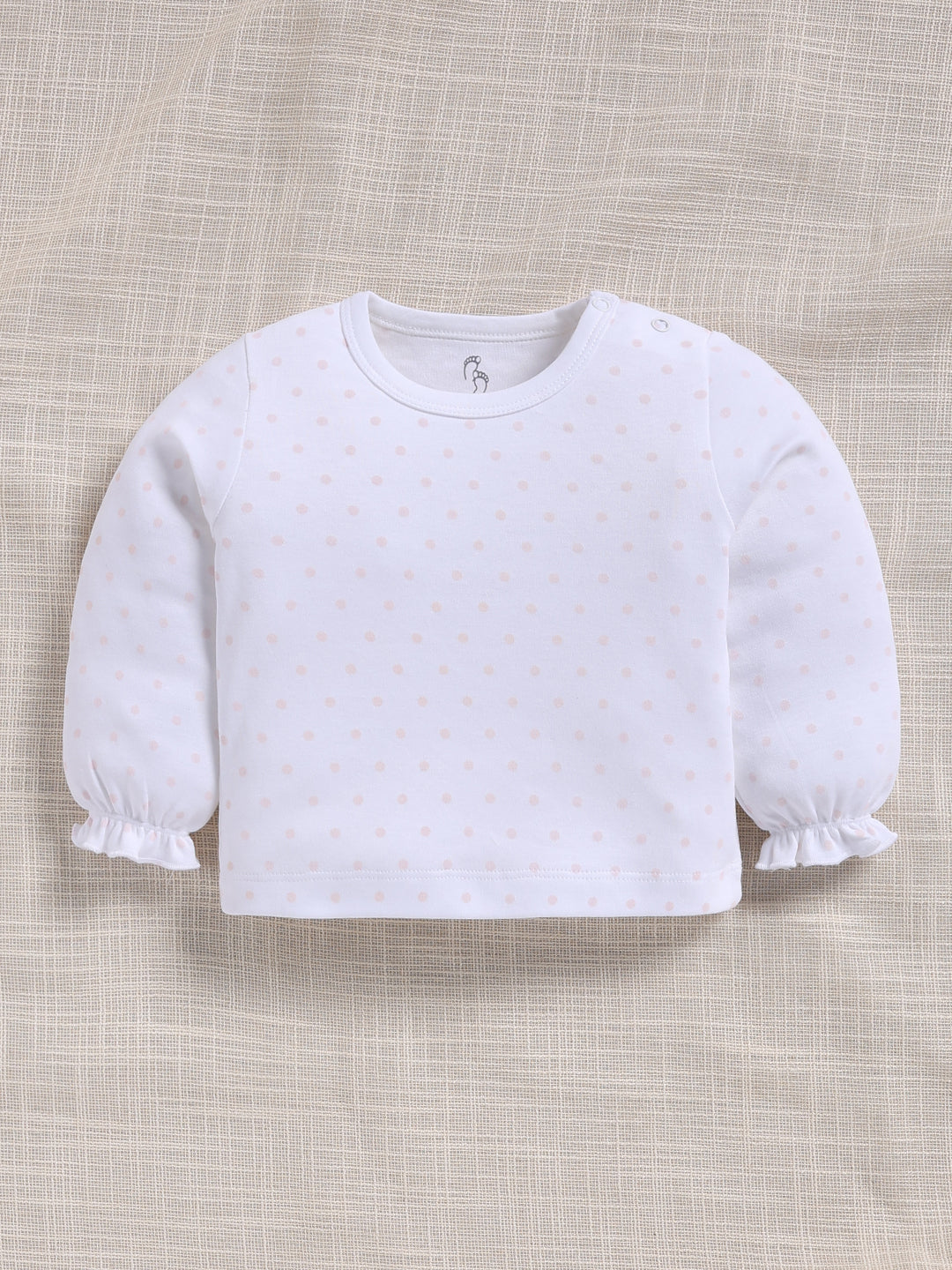 Dungaree - Baby Pink Bunny Polka Dot