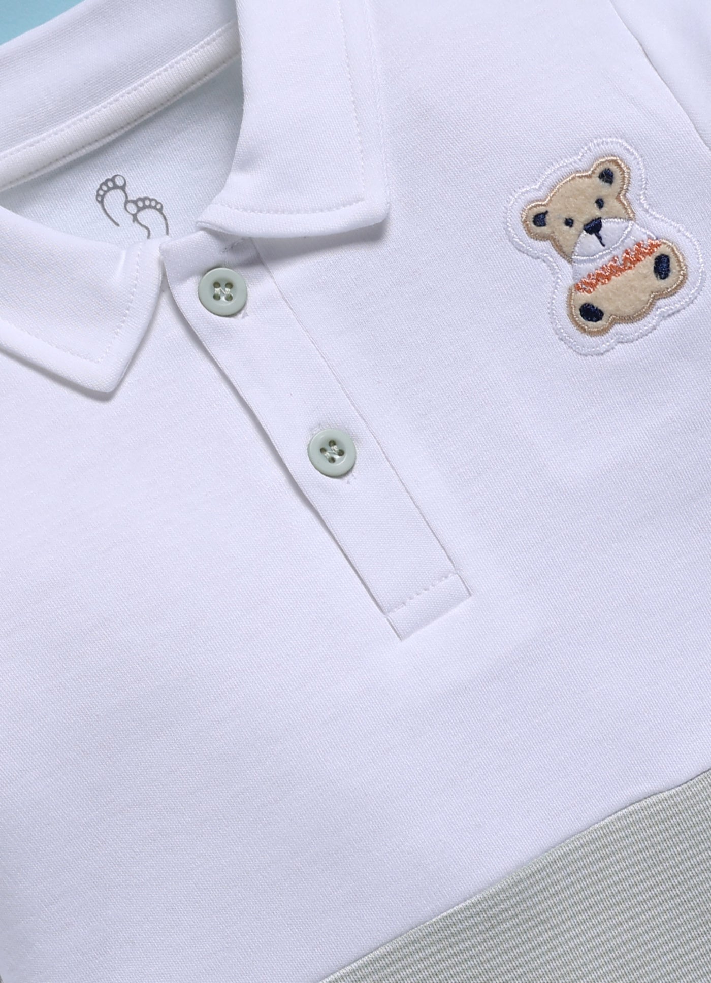 Full Sleeve Romper for Boys – Light Green Teddy Classic
