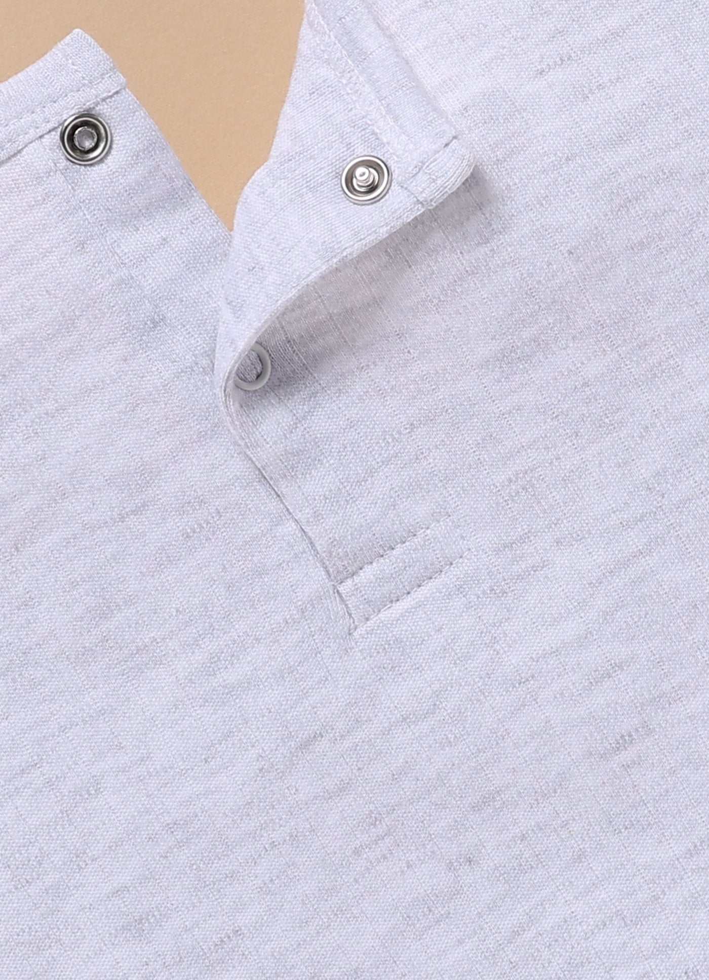 Half-Sleeve Romper for Boys – White Bib Style