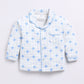 Cute Star Fish Printed Baby Boy Full Sleeve Night Suit-BLUE