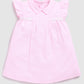 Half Sleeve Coller Neck Baby Girl Frock/Dress-Pink