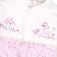 BABY GO 100% Pure Cotton Full Sleeves Rompers/Bodysuit/Sleepsuit for Baby Girl-PINK