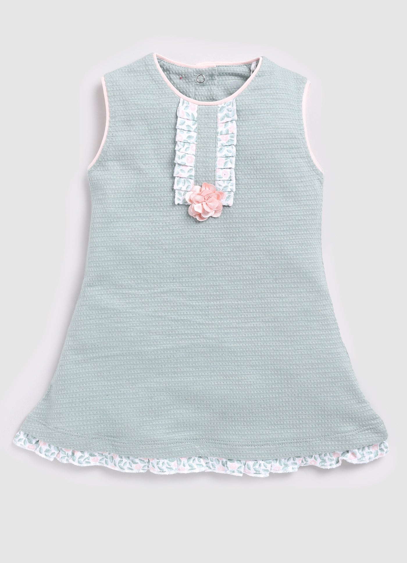 Sleeveless Baby Girl Frock-Green