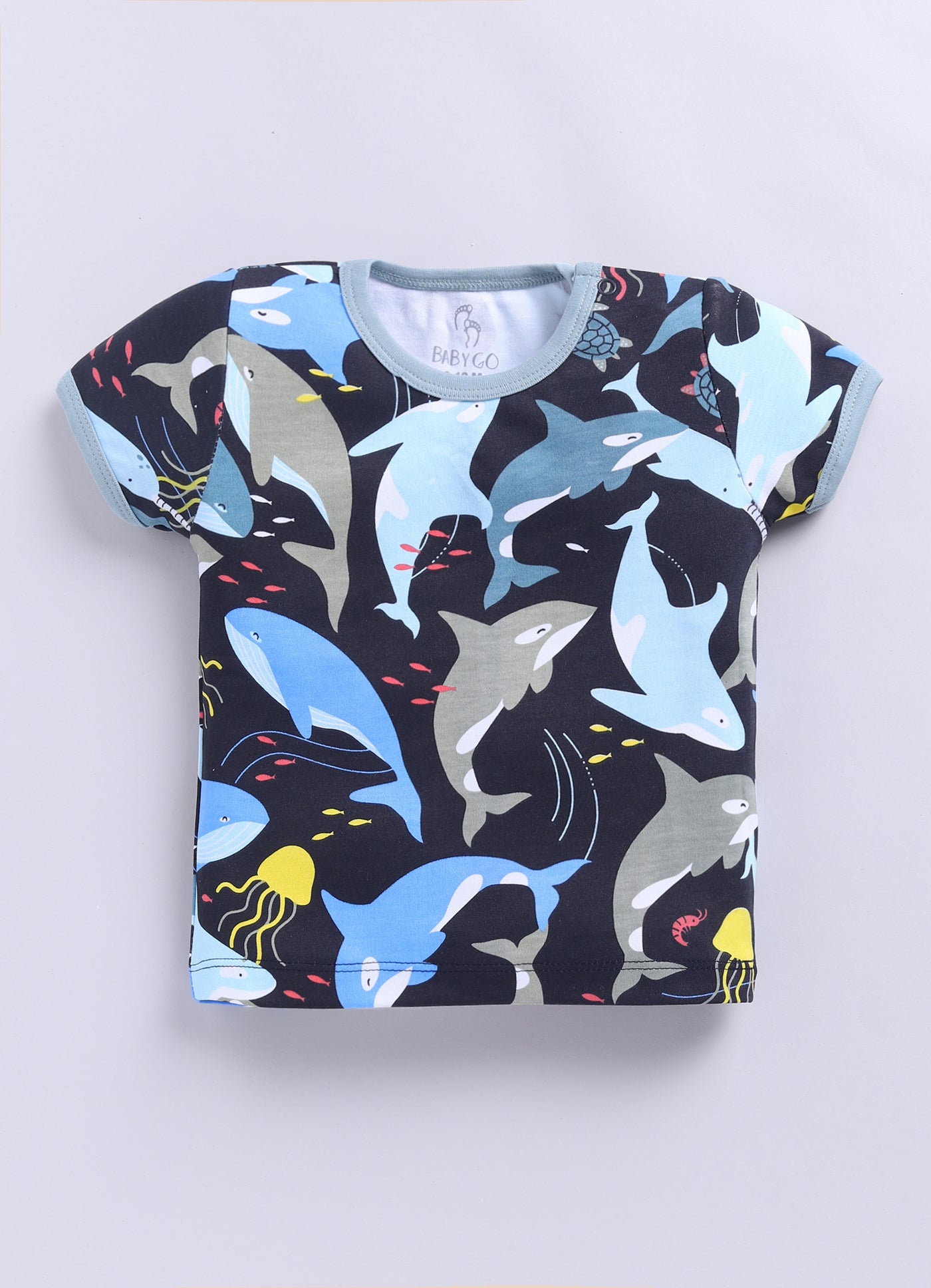 Half Sleeve Top & Bottom for Boys - Navy