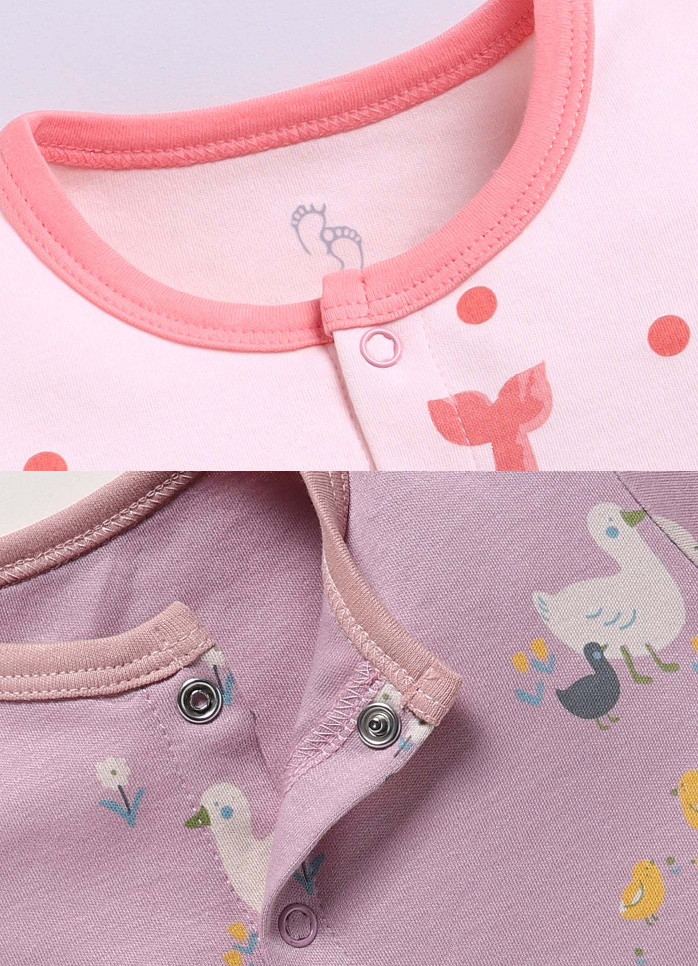 Full Sleeve Romper for Girls - Salmon & Stone