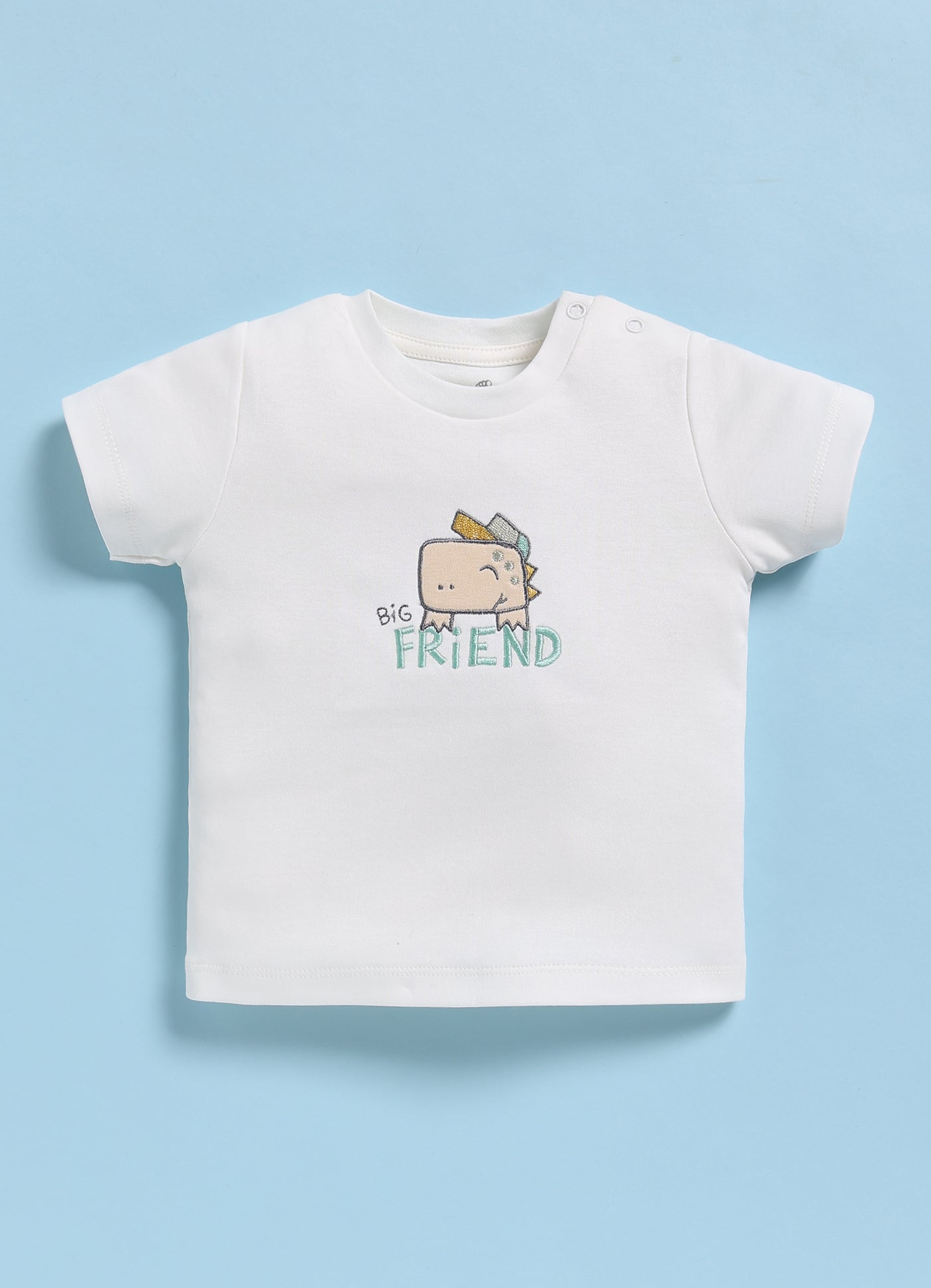 Half-Sleeve Top & Bottom For Boys - Mint Green Big Friend