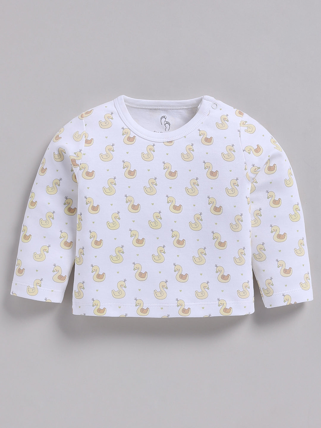 Dungaree - Cream Duck Printed