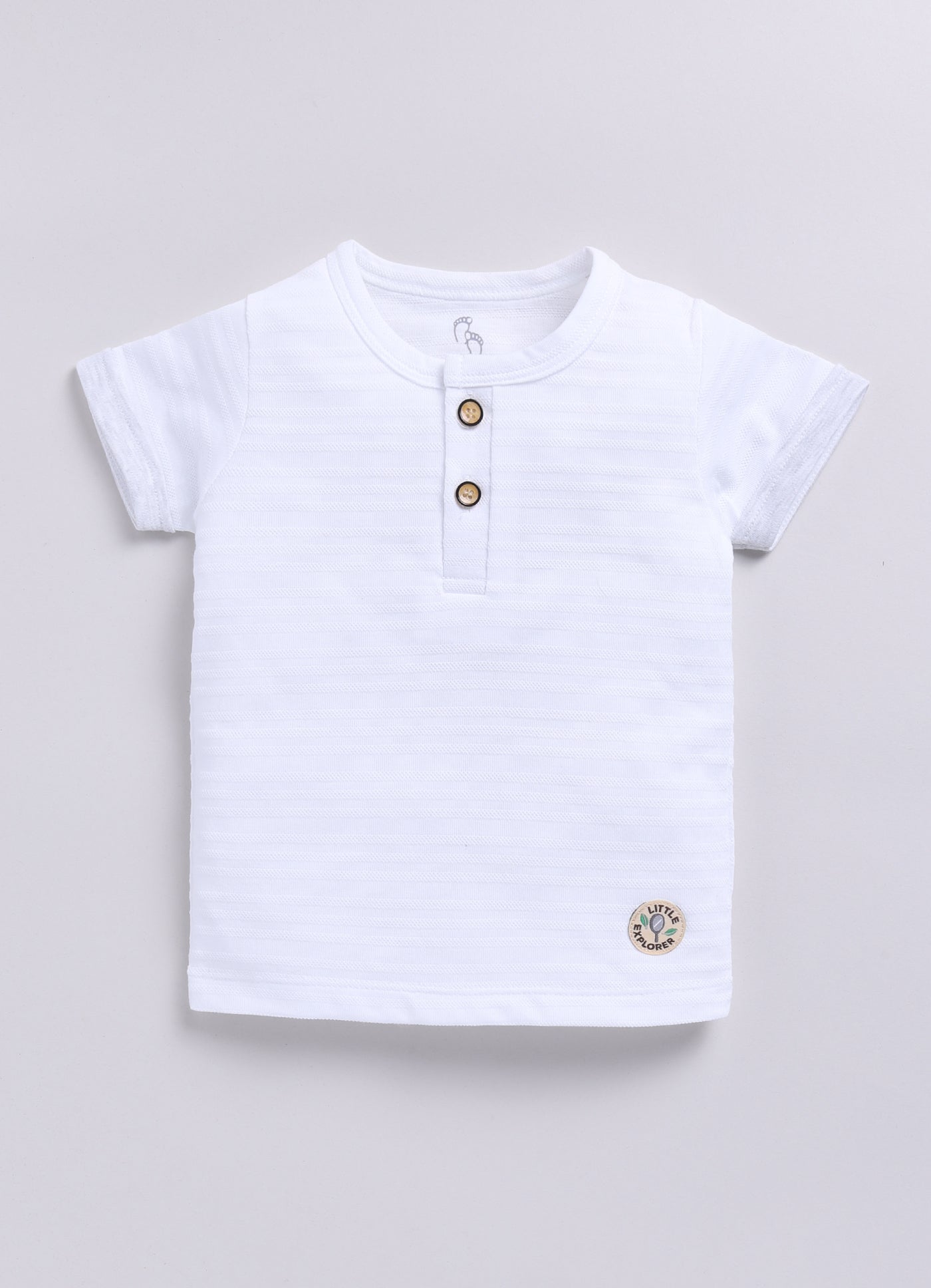 Baby Boy Little Explorer Half T Shirt & Short Set-Gray