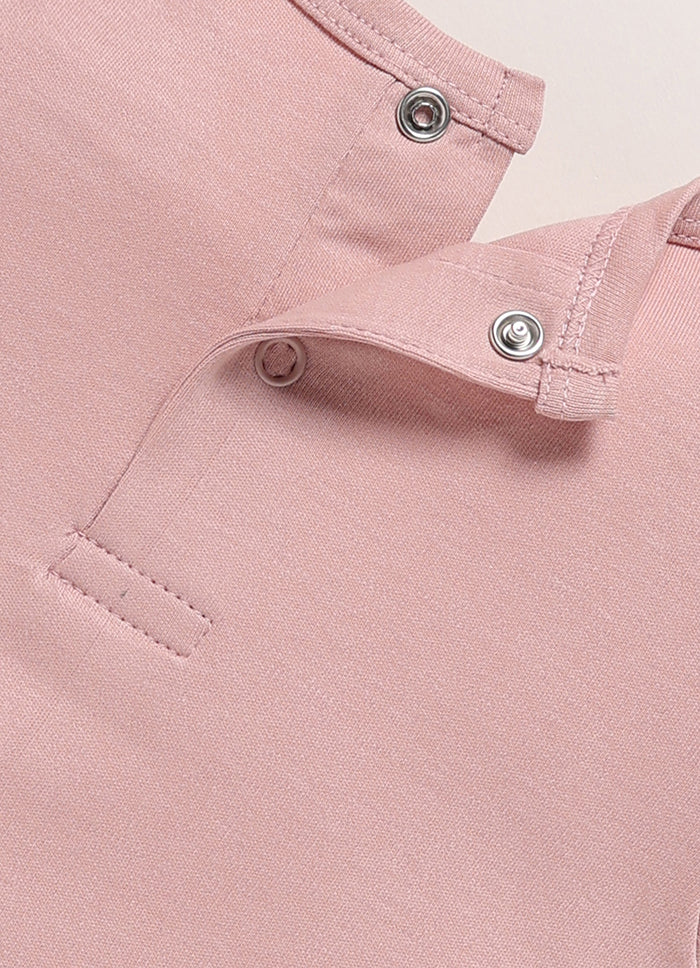 Half-Sleeve Romper for Girls – Dusty Rose Nice Day