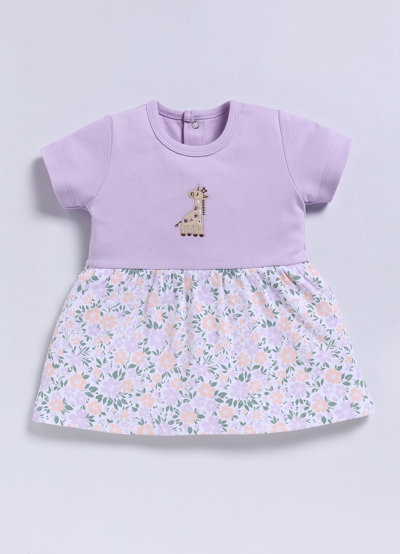 Frock – Light Purple Adorable Giraffe